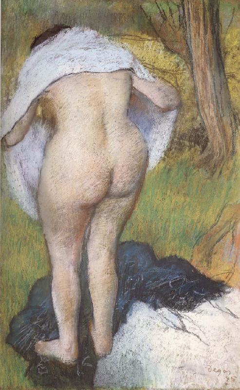 Edgar Degas Young woman who dries itself oil painting image